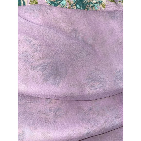 Judith March Sz Medium Light Purple Green Tie Straps Multicolor Mini Dress - Picture 8 of 8